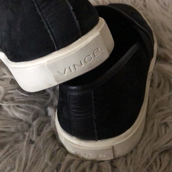 Vince Preston B Suede Slip-On Black Sneakers - Picture 5 of 5